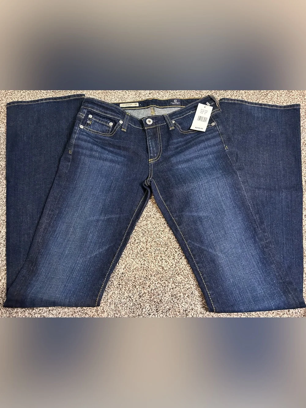 NWT AG Jeans The Colette Slim Boot Mid Rise Dark Wash Size 27
